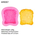 Stampo in silicone per fette di pane, sapone e argilla, stampo rosa da 139g con trama - 4#B367 Grande / Rosa