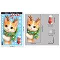 Christmas cat window decal set with reindeer kitten and snowflake sticker dimensions - BQ631