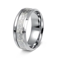 Silver retro punk skull ring in stainless steel with luminous embossed details - US 6 / Silver Skull