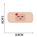 Detailansicht Pflaster-Patch mit Herz und Smiley, Abmessungen 3,6cm x 8,8cm - Pflaster (1号)