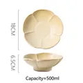 Japanese style 18cm ceramic pasta bowl with 500ml capacity and speckled cream glaze - Stoneware Footed Bowl