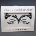 Self-adhesive black face crystal stickers for forehead and eye makeup decoration - 1059