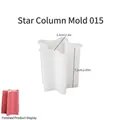 Moule en silicone en forme d'étoile pour bougies et résine, dimensions 5,6 cm x 7,2 cm - Colonne d'Étoile