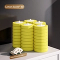 Disposable toilet brush set with 40 lemon scented refill heads and aroma balm - 40 Lemon Scent Refill Heads + 1 Lemon Balm