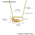 Detailed technical parameters for gold stainless steel sunflower zircon pendant necklace - Gold Roman Ring / 38+5cm