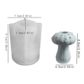 Champignon siliconen mal voor DIY kandelaars met maten 7,3x9,1cm en 8,8x6,5cm hoog - Paddestoel Kandelaar Nr. 4 / Wit