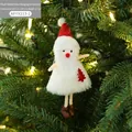 Ciondolo di Babbo Natale in peluche con albero rosso per decorazione albero di Natale - Babbo Natale
