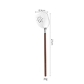 Stainless steel slotted turner with walnut handle 27cm long for stir-frying - Walnut Wood Handle Slotted Turner