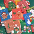 Set kerstwenskaarten met cartoonontwerpen van de Kerstman en sneeuwpop, 8,5x12cm - Kerst Mini Notitieboekje 1st