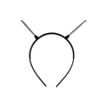 Funny black headband with silver retractable antenna and ball for Halloween party cosplay - Antenna Headband