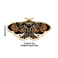C2392-1 Black Vintage Floral Moth
