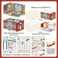 3D DIY miniature hotel auction scene stickers with PET decals and pop-up background - The Rome Hotel Auction House (open Today Part 33)