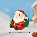 Miniature Christmas Santa Claus resin figurine with gift bag, size 3.4cm x 3.4cm - No. 11 Santa with Gift Bag