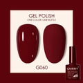 Deep burgundy gel nail polish G060 in 7.5ml bottle with glossy and matte finish effects - Wine Red (060)