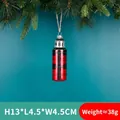 Christmas glass bottle ornament with red and black plaid pattern for tree decoration - Red Black Plaid Bottle Style 10