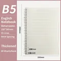Pink B5 spiral English practice notebook with 80 sheets, 250x180mm with 9mm ruled lines - B5 Spiral - English Ruling Pages (80 Sheets)