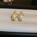 French vintage style water drop pearl earrings with 18K gold plating for women - Water Drop Shape / Gold