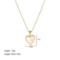 Collana cuore placcata oro 18K con inserto in conchiglia, 1,7x1,5cm, catena 40+5cm - Stile Cuore in Madreperla Bianca (YYN023071)