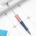 Creative beaded pen with American flag stars and stripes pattern on a desk - USA Flag Pattern No.5 (70)