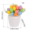 Easter egg plant with colorful speckled eggs and white pot 12cm decoration - Gold Spotted Style (P3-33)