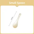 Vue détaillée d'une petite cuillère en céramique blanche avec manche long de 14,5 cm - Cuillère incurvée 14.5cm / Blanc Crème