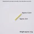 Mini gelb-weiß gestreifte Polymer-Ton-Stäbe für DIY-Slime und Basteldekorationen - Schokoriegel (Klein) / 2.0cm / Gelb & Weiß