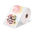 Roll of watercolor round stickers with Thank You text for packaging labels - 2*2 Inch Round-750pcs (Roll)-Thank You / Colorful