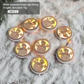 Christmas LED light string featuring 8 warm white snowman wooden hollow ornaments - Snowman