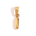 Minimalist capsule pendant in 18K gold-plated stainless steel with mirror finish - Gold-I