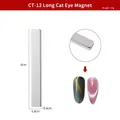Silver cat eye nail magnet tool CT-12 with 6x0.8x0.4cm dimensions and 14g weight - CT-12 Long Cat Eye Magnet