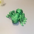 3D printed articulated spider toy in silk emerald green PLA finish - Spider / Green