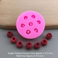 Roze siliconen vorm met 7 holtes voor mini-frambozen voor fondant en DIY-crafts - Siliconen / Kleine 7-gaats frambozenvorm