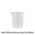 Taza medidora de silicona de 100ml con escala precisa y pico vertedor antigoteo - Taza medidora de 100 ml (versión fina)
