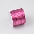 Filo di seta coreana magenta da 1,5 mm su rocchetto per creazione gioielli DIY - Rosa Rosso Profondo