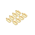 Set of eight golden razor blade shaped stainless steel charms for DIY jewelry making - 13*7mm Blade Hollow Pendant / Gold