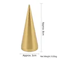 Golden matte finish cone jewelry stand for ring display, size 8cm high by 3cm wide - Cone Ring Holder Large (Gold)
