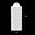 Cake stencil model 04 with wavy pattern design, measuring 39cm by 15cm for baking decor - No. 04 - Interwoven Waves