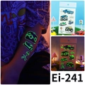 Tatuaggi luminosi per bambini con monster truck e auto da corsa che brillano al buio - 120×75mm / Ei-241 (Camion Pesante)