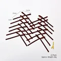 Set of 12 dark brown velvet Christmas bows with gold ties for tree decor and gifts - 1cm Dark Coffee / 12 Pack