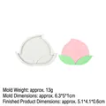 Moule en silicone mini pêche avec modèle de pêche fini sur fond blanc uni - 3# Gris - Mini (A680)