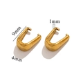 Gancio per ciondolo in acciaio inossidabile dorato lucido misura 9mm x 4mm x 1mm - 4x9mm / Oro