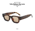 Seitenansicht der Vintage-Sonnenbrille mit Schildpatt-Rahmen und braunen Gläsern - Schildpatt Rahmen