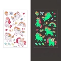Luminous cartoon tattoo stickers with unicorn and rainbow designs for kids, model WS-K103 - Cartoon Mix Style (WS-K103)