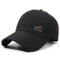 Gorra de béisbol negra para hombre con bordado de montaña Narason en color caqui - Ajustable / Negro