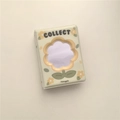 Cute green flower hollow mini photo album for 3-inch cards collection and kpop photocard storage - Yellow Flower