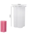 Petal cylinder silicone mold for resin candles with 8.8cm height and wavy textures - Flower Column