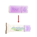 Educational wooden busy board toy card with number four and frog illustration - Number Card-4 (Frog)