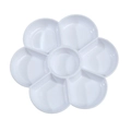 White flower shaped plastic palette with 8 compartments for watercolor painting - 80g Thickened White Flower Palette / 17cm