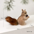 Brown fuzzy squirrel Christmas ornament with pinecone, size 23x15cm for holiday decor - Large Sitting Squirrel (No Rope)