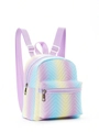 Zaino trapuntato arcobaleno con spalline viola per viaggi e scuola quotidiana - Sfumatura Arcobaleno